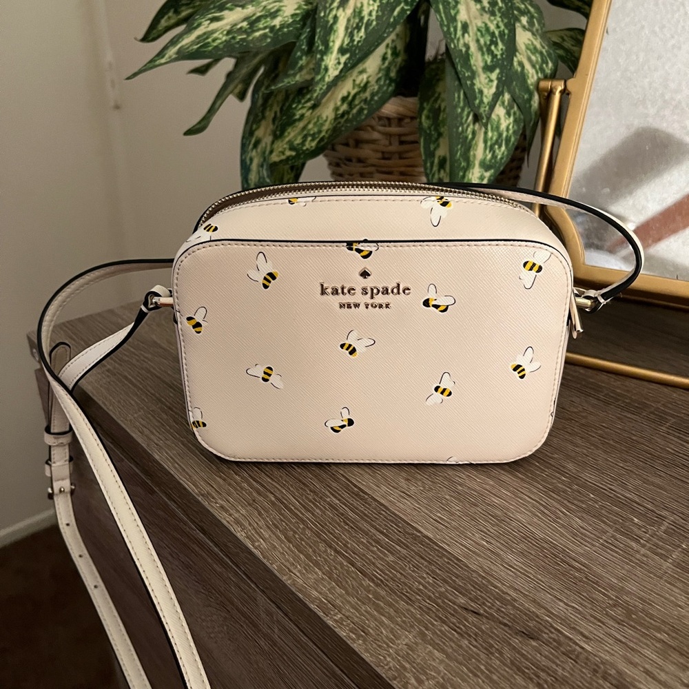 Kate Spade mini camera bag parchment and small slim card holder